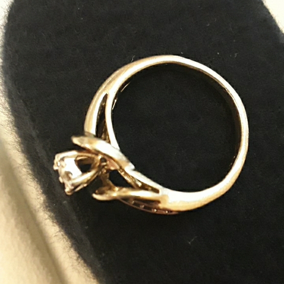 Diamond ring set in 925 silver - Picture 3 of 5